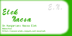 elek nacsa business card